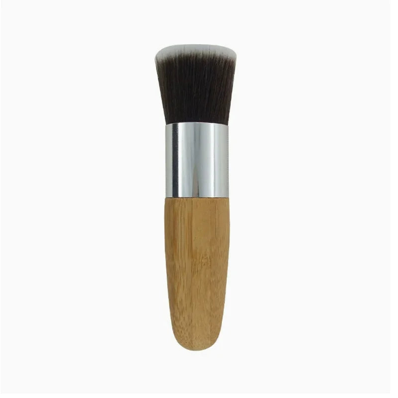Wholesale Coffee Accessories Flat Powder Coffee Cleaning Brush with Bamboo Handle