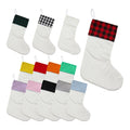 Customized Decorations Sublimation Blank Velvet Christmas Stockings for Christmas Gifts