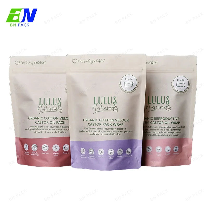 Customize Printing Resealable Kraft Paper Bag Tea Coffee Snacks Bag with Zip Lock Food Grade Bag