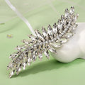 Handmade Headpiece Accessories Crystals Rhinestones Leaf Wedding Hair Clip Barrettes Bridal Comb Custom Design