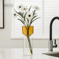 Merlin Living Coastal Style Glass Vase Set Tabletop Wedding Decorations Flower Vase for Living Room Decoration
