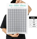 Surprise 100 Date Ideas Scratch off Poster 16.5x23.4 Offset Paper Screen Printed Night Games for Couples