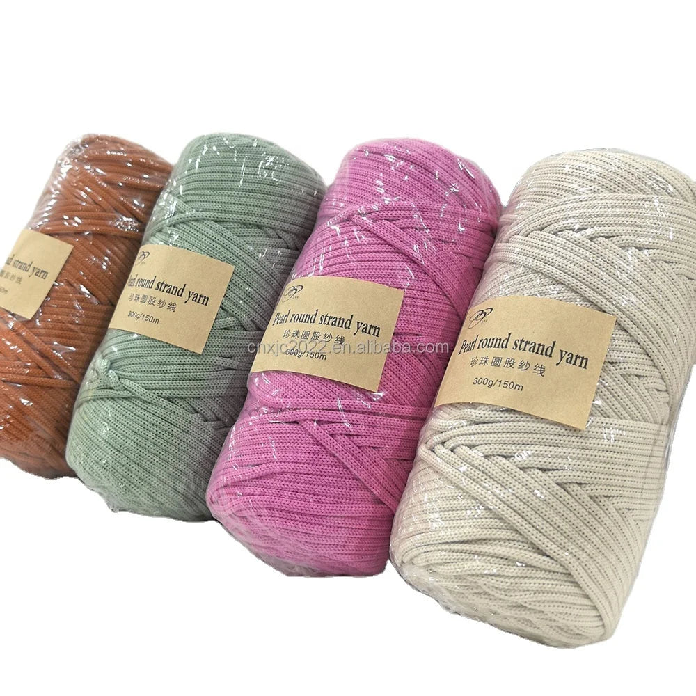 100% Polyester Cotton Thick Rope Dyed Pattern Hollow Strand Stylish Fancy Style Basket Yarn Stylish Basket Rope