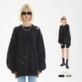 High Quality 100% Cotton Oversized Crew Neck Custom Logo Silk Screen Printed Sweatshirt