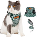 Summer Harness Vest Outdoor Travel Safety Vest Set Floral Pattern Japanese Style Kitten Walking Harnesses for Pet Dog Cat