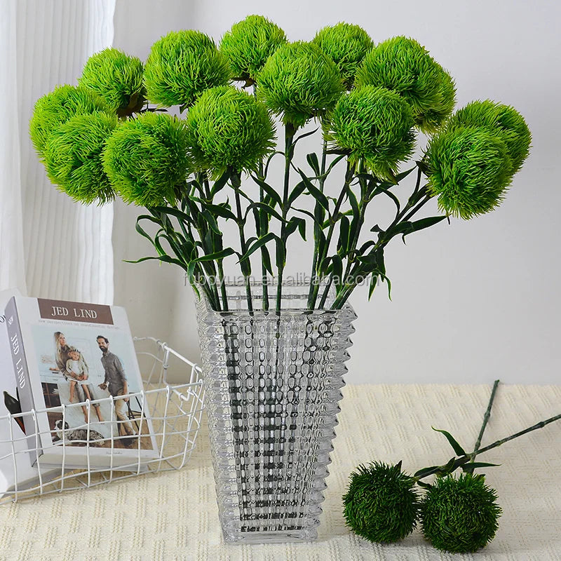 E59 Wholesale Event Table Decor Artificial Green Flowers Real Touch Flowers for Wedding Home Decoration