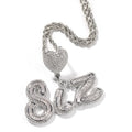 Custom Gold-Plated Brass Hip Hop Style Unisex Personalized Name Pendant Necklace Iced Baguette CZ Zircon Wedding Party Certified