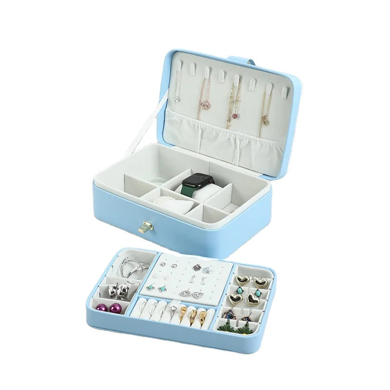 Fashion Jewelry Storage Box Compact Ring Earrings Necklace Travel Jewelry Boxes for Packiging Jewelry