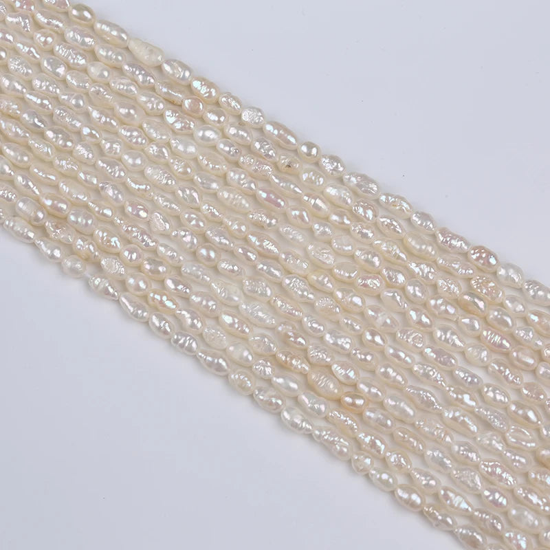 Zhuji Hot Sale 4-5mm Keshi Freshwater Pearls Strands for Jewelry Making