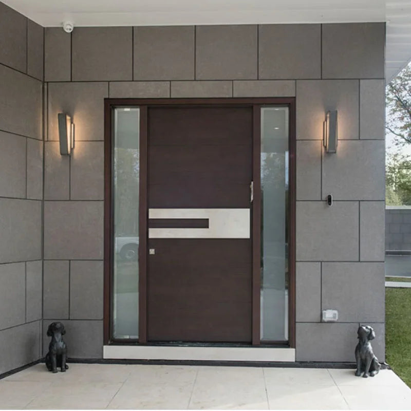 Modern House Fancy Exterior Composite Pivot Door with Waterproof Finish Customized Front Design
