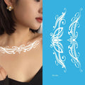 White Lace Temporary Tattoos for Women Teens Girls White Lace Fake Stickers Bride Wedding Cool Tattoo Designs Jewelry Tattoos
