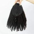 Wholesale Brazilian 100% Unprocessed Human Hair Ponytail 12A Kinky Straight Ponytail 100g Natural Black
