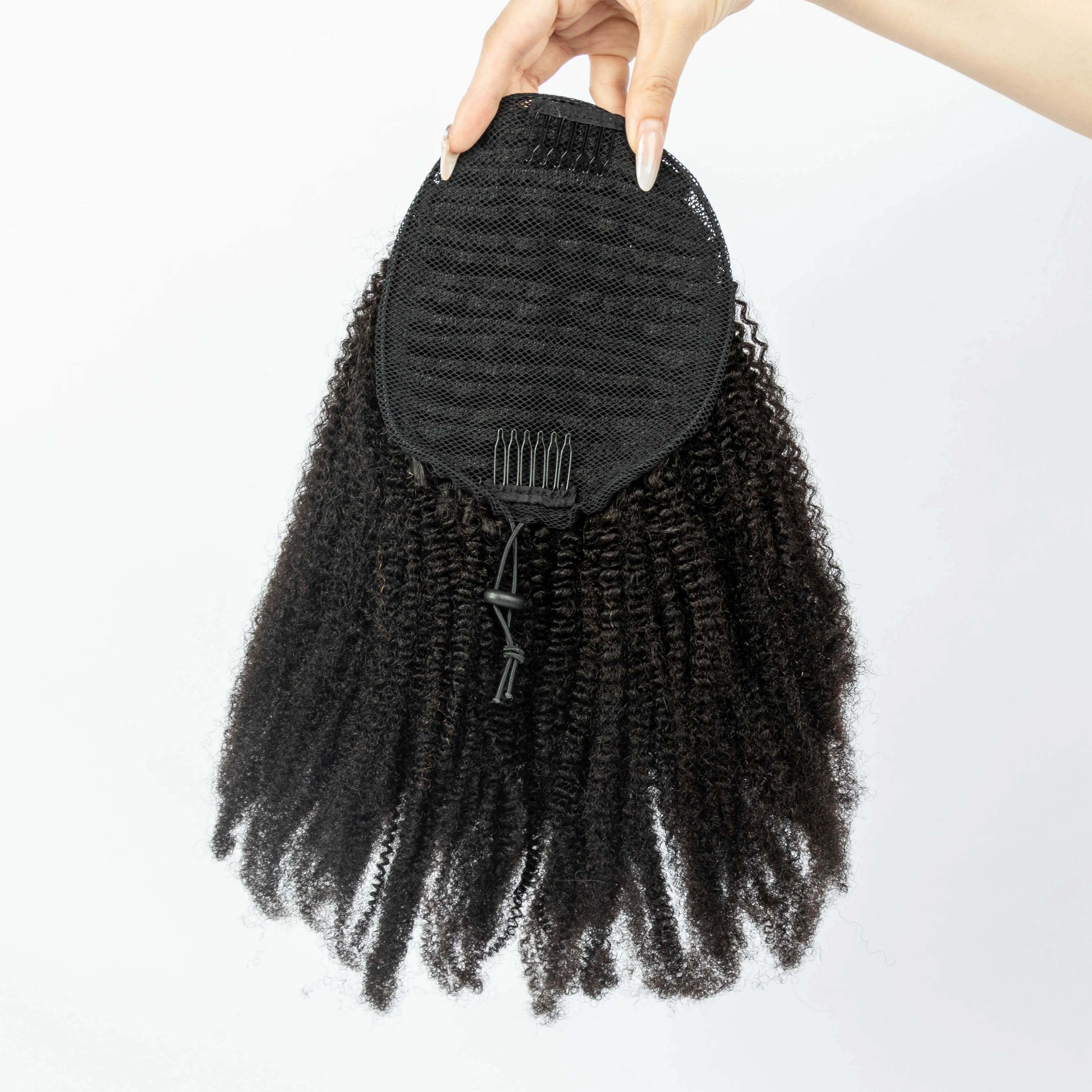Wholesale Brazilian 100% Unprocessed Human Hair Ponytail 12A Kinky Straight Ponytail 100g Natural Black
