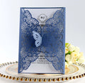 Wedding Butterfly Lace Greeting Card Laser Hollow Invitation European Pattern Luxury Pearl Paper Customized 4C Printing