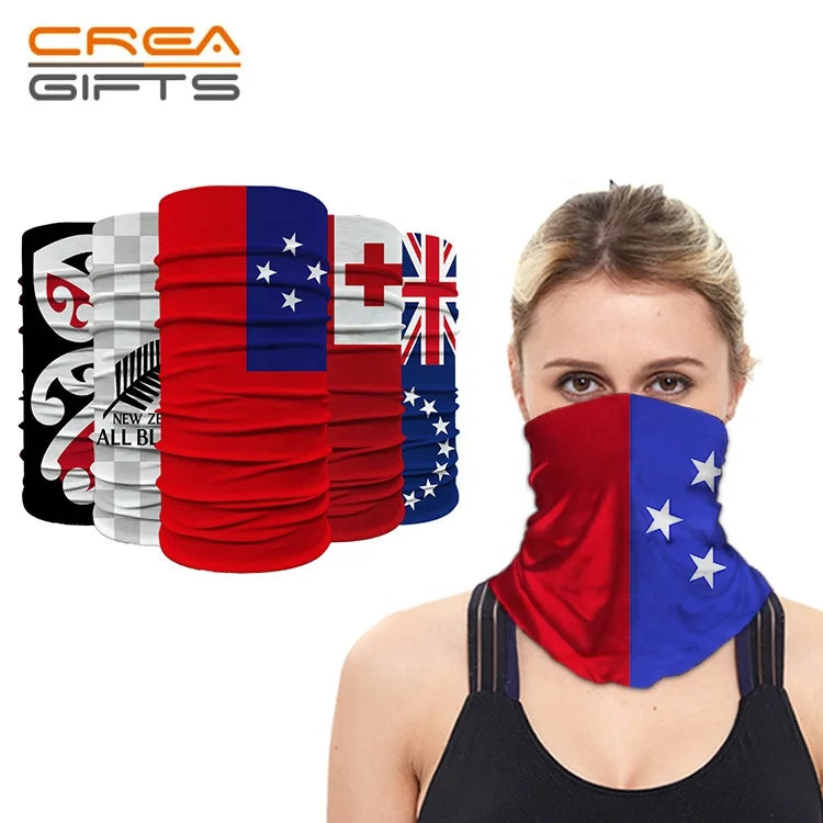 High Quality Cheap Multifunctional Flag Elastic Bandana Custom Seamless Tube Bandana