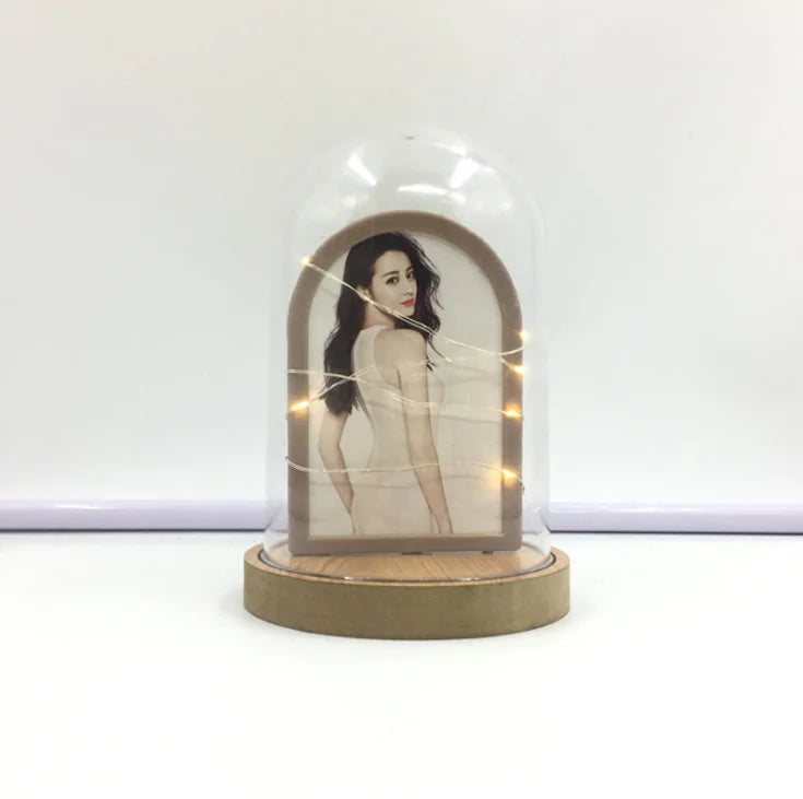 FS-14A New Arrival 12.5*18cm Sublimation Bubble Light MDF Acrylic Photo Frame Wedding Gift LED Lights Home Decoration White 4