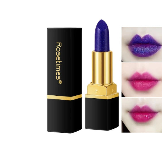 Hot Selling Rosetime Blue Change Red Plumping Blue Lipstick Long Lasting All Day Moisturizing