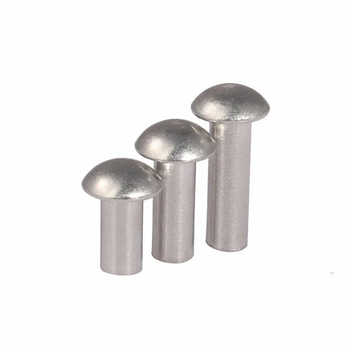 3/8" 3.5 M5 M6 Mushroom Head Half Round Solid Aluminium Rivets Stainless Steel
