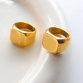 New Stainless Steel Square Chunky Ring Classic Hero Style Rings for Men Jewelry Bijoux Femme Party Gift