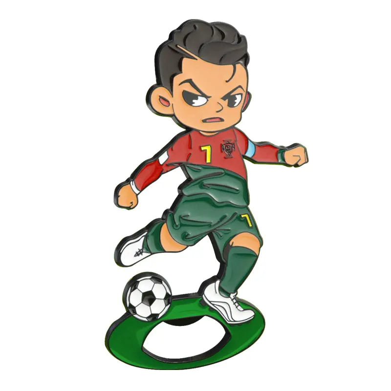 European Cup Football Games Peripheral Rotatable Football Bottle Opener Keychain Pendant Car Ornaments for Fans Souvenirs Gifts
