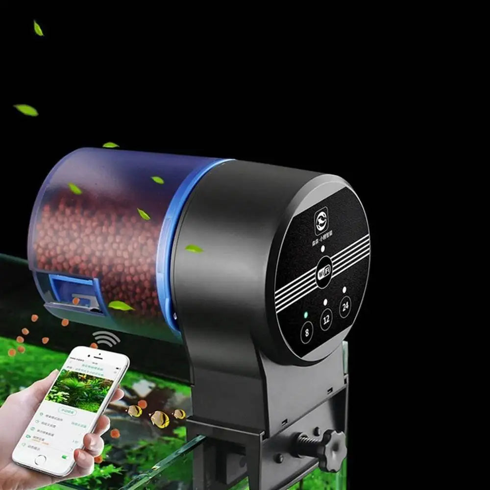Sunsun Feeder Automatic Fish Tank Feeding Koi Goldfish Feeder Plastic Aquarium Intelligent Timing Fish Feeder with Wifi Control