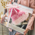 D126 Creative Gift Confessing to Girlfriend on Her Birthday Wholesale Dried Flowers Pure Rose Preserved Flower Mirror Heart Rose