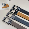 Designer Luxury Men's Genuine Cow Hide Leather Belt with Adjustable Automatic for Buckle Fashion Style Split Leather Belts
