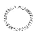 Hip Hop Bracelet Mens Luxury Silver Jewelry Silver 925 White Gold Plated 3.6mm/5mm/7mm Curb Link Silver Bracelet Mens Bracelet