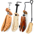 Professional Men's Wood Shoe Stretcher with Adjustable PU Shaper and Durable Aluminum Shaped Fixed Shoe Tree