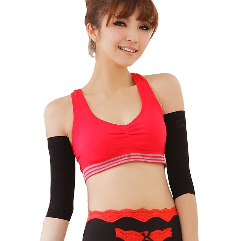 OEM Women's Thick Seamless Body Shaper Breathable Jersey Fabric Arm Shaper Sleeve Control Compression Anti-Bacterial
