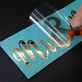 Custom Printed Clear 3D Metal Sticker UV Transfer Labels with Gold & Silver Foil Vinyl Logo for Packaging & Labels