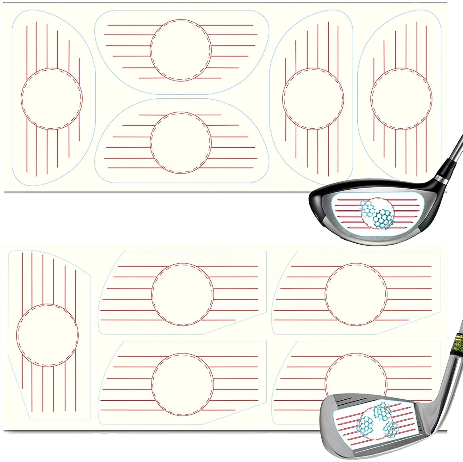 Manufacture Golf Impact Stickers for Swing Training Irons Putters and Woods Golf Impact Labels for High Quality