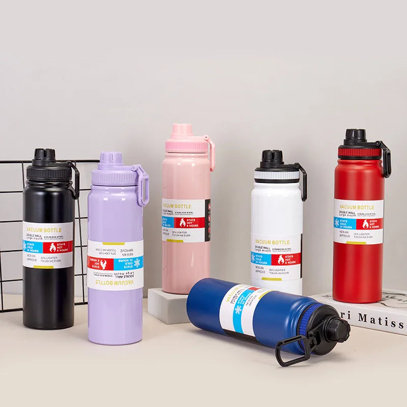 High Quality Double Wall Vacuum Insulated Stainless Steel Sports Gym Water Bottle Vacuum Flask for Water Drinking Custom Logo