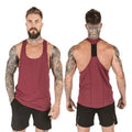 Oem logo Custom Solid Plain Bodybuilding Fitness Workout Gym Stringer Vest Men's  Singlet Sports tank Tops Athletic tank Top