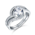 Jewelry Manufacturers New Designs Italian Whute Gold Diamond Spiral Shaped Ring 925 Sterling Silver Rings