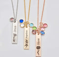 Personalized Necklace Stainless Steel Blank Bar Pendant With Zircon Necklace Custom Necklace Jewelry