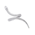 Silver Plated Metal Snake Bangle Bracelet Fashion Stripes Open Design Women Jewelry Accessory