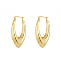 Stylish 14K Gold Plated Earrings Unique Round Geometric Hoop Fashion Brass Jewelry with Zircon for Women