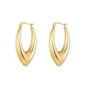 Stylish 14K Gold Plated Earrings Unique Round Geometric Hoop Fashion Brass Jewelry with Zircon for Women