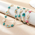 Vacation Ocean Adjustable Necklace Jewelry Niche Design Starfish Bracelets Cartoon Seashell Necklace for Women