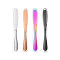 Customized Logo PVD Titanium Plated Cheese Butter Knife 3 in 1 Stainless Steel Butter Knife Spreader