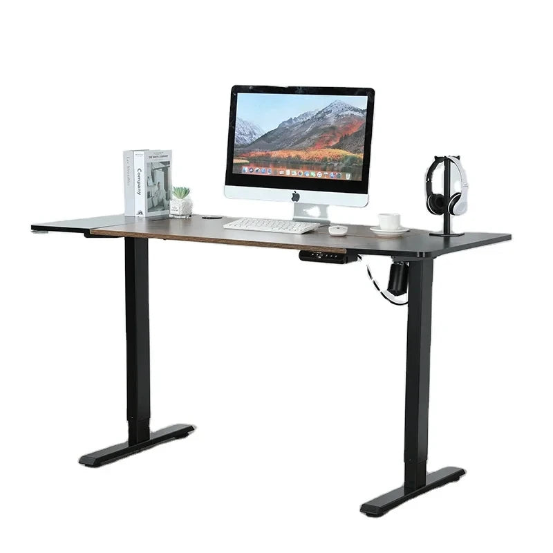 High Quality Black Standing Desk Adjustable Electric USB Charging Extendable Modern Metal Height Adjustable Waterproof Stainless