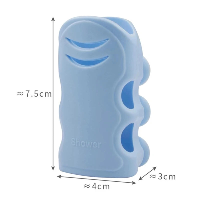 Reusable Silicone Suction Cup Shower Bracket Mount Wall Rack Stand Easy to Install Shower Head Holder for Bathroom