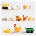 3D Character Cute Cartoon Realistic Collection Model Kids Farm Animal Toys Figures Chicken Duck Horse Sheep Pig Rabbit Haycock