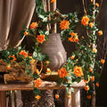 L194 2023 Hot Sale Colorful Long Size Flower Vines Garland Artificial Flowers Vine for Home Hotel Wedding Decoration
