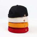 Wholesale Adjustable No Brim Cotton Hat Pure Color Landlord Melon Hats Short Skull Hip Hop Brimless Baseball Cap