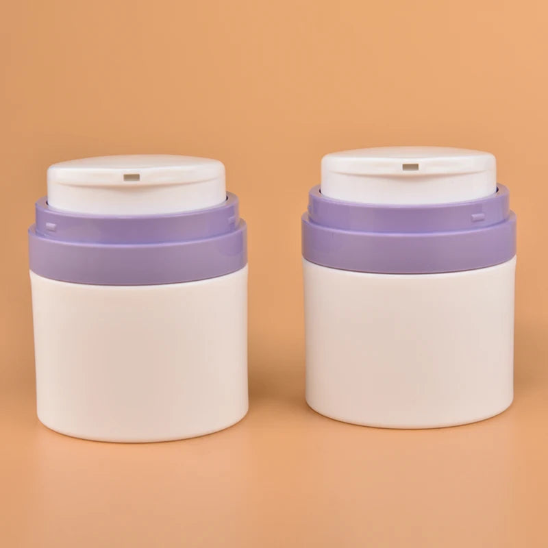 Biodegradable Cosmetic Container 30g 50g Double Wall Skin Care Airless Pump Jar With Cap 50ml Luxury Plastic Cream Jar