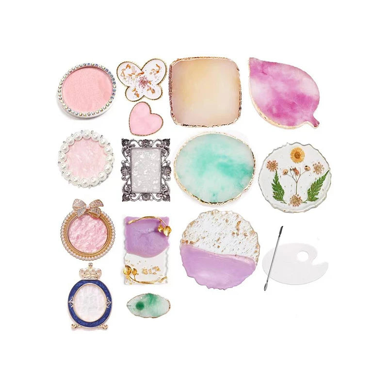 Transparent Nail Art Display Resin Nail Painting Practice Tools Nail Gel Palette