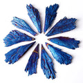 Natural Fanshaped Blue Tourmaline Gemstone Natural Stone Diy Jewelry Accessories