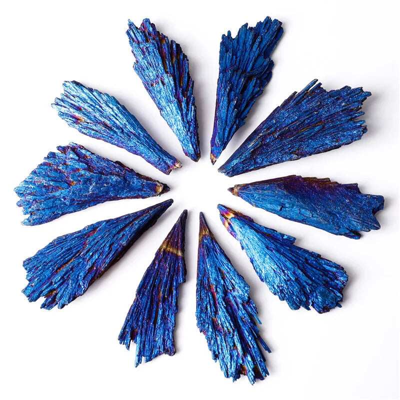 Natural Fanshaped Blue Tourmaline Gemstone Natural Stone Diy Jewelry Accessories